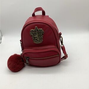 Universal Studio Harry Potter Hogwarts Chic Red Backpack with Gryfindor Crest